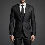 dark charcoal suit image